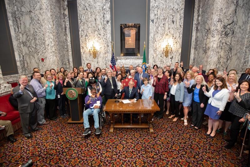 Group of advocates at Washington State capitol